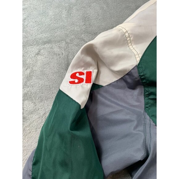 Vintage Green Bay Packers Jacket Men XL Green NFL Windbreaker Full Zip Reebok - Picture 8 of 13